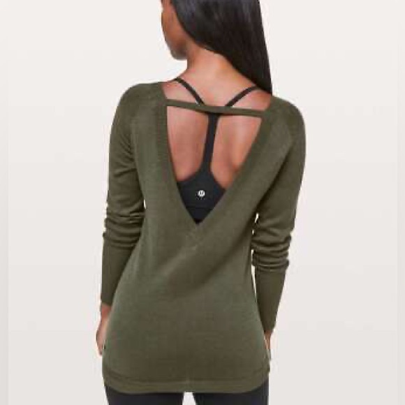 lululemon athletica Sweaters - Lululemon Unity Drop Sweater in Camo Green Size 4/6